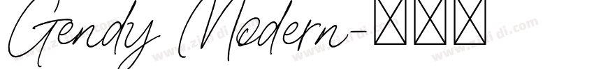 Gendy Modern字体转换